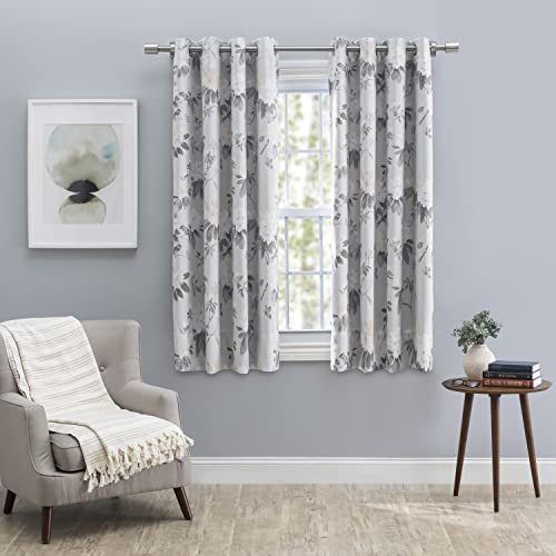 Mystic Garden Floral Blackout Grommet Panel w/Wand