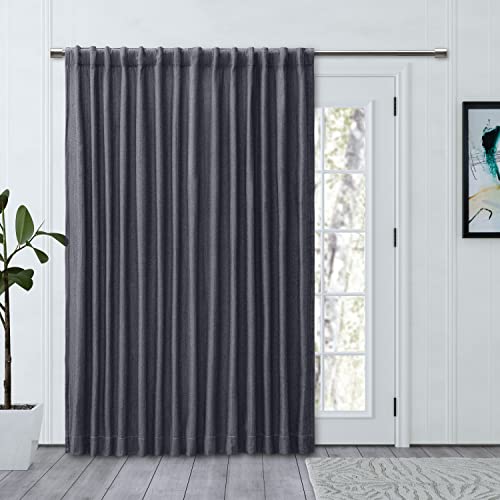 Chevron 80C/20P Sustainable Unlined Rod Pocket w/Back Tabs Patio Panel