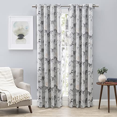 Mystic Garden Floral Blackout Grommet Panel w/Wand