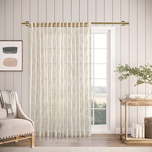 Sheer Leaf Rod Pocket w/Back Tabs Patio Panel