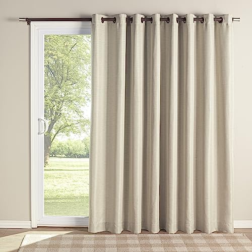 Grasscloth Lined Grommet Patio Panel w/Wand