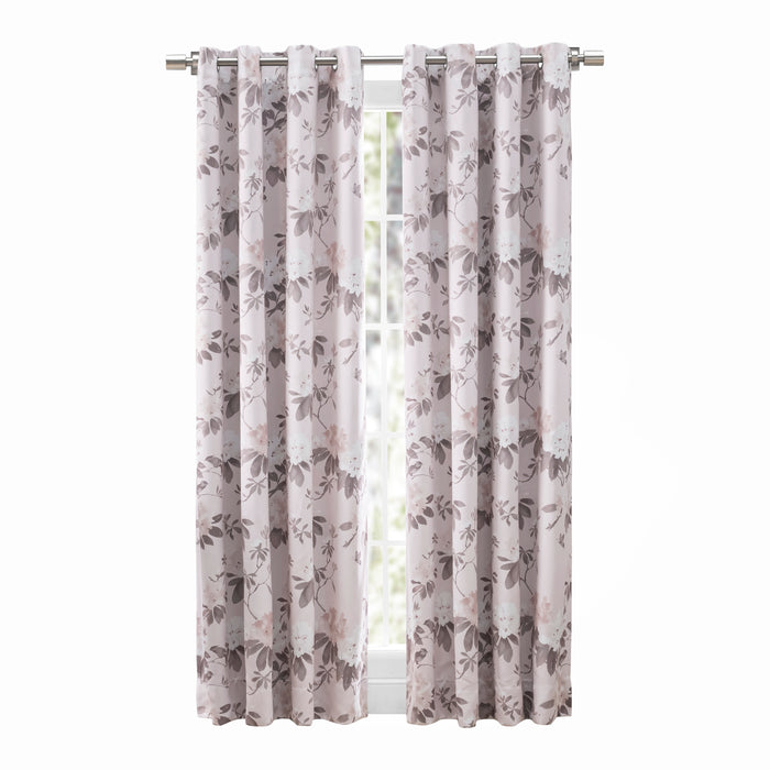 Mystic Garden Floral Blackout Grommet Panel w/Wand