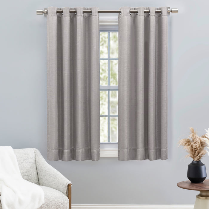 Grasscloth Lined Grommet Panel w/Wand