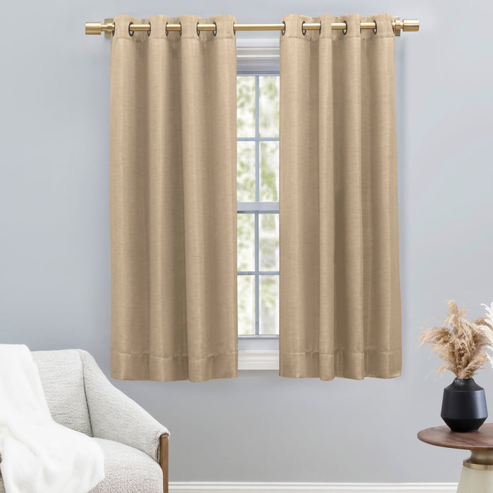 Grasscloth Lined Grommet Panel w/Wand