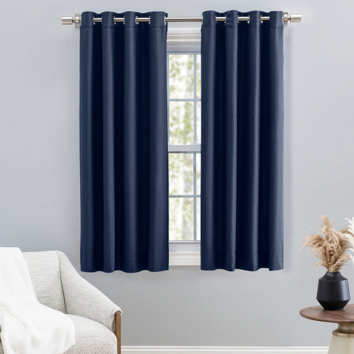 Grasscloth Lined Grommet Patio Panel w/Wand