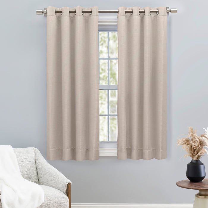 Grasscloth Lined Grommet Panel w/Wand