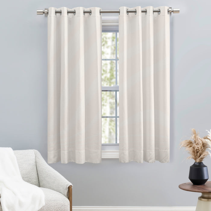 Grasscloth Lined Grommet Panel w/Wand