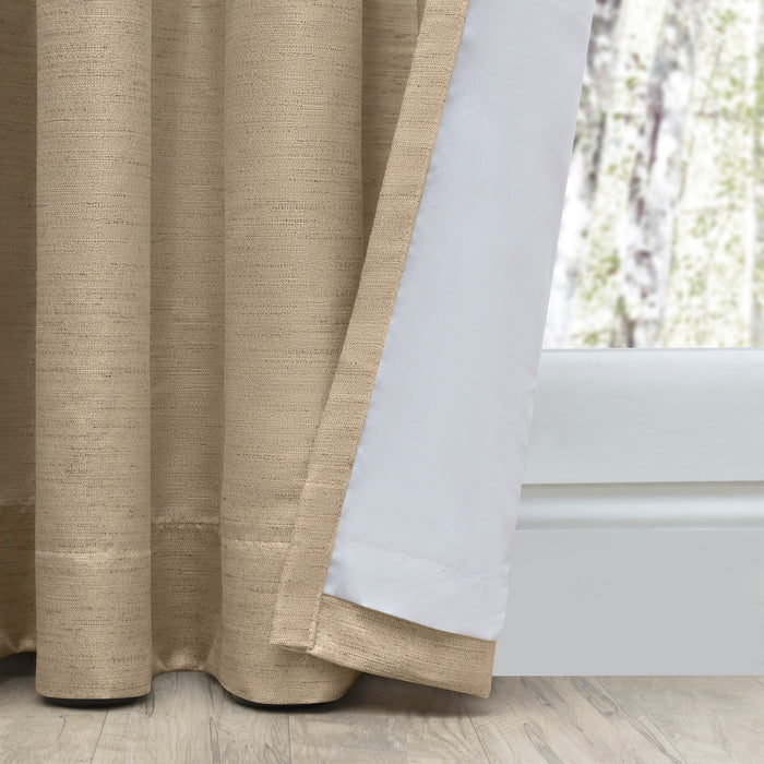 Grasscloth 2/Way Pinch Pleated w/Back Tabs Patio Panel