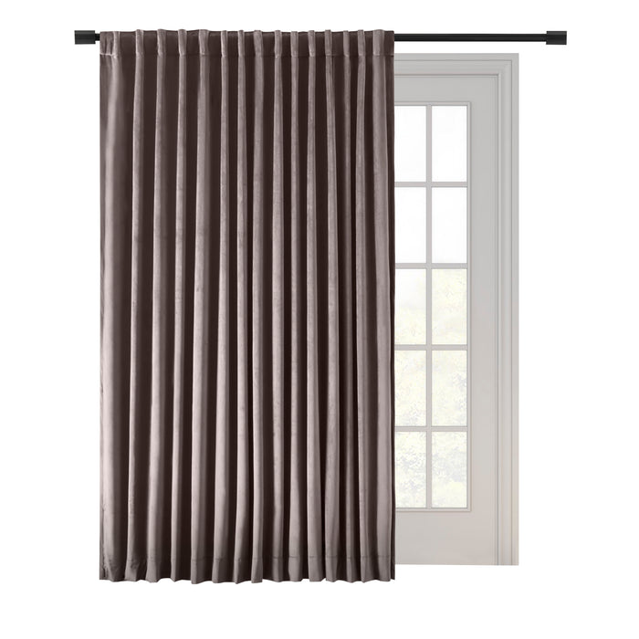 Velvet Rod Pocket w/Back Tabs Patio Panel w/Blackout Lining