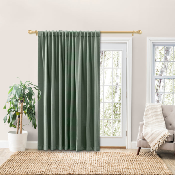 Ricardo Grand Pointe Rod Pocket Patio Panel w/Back Tabs & Wand