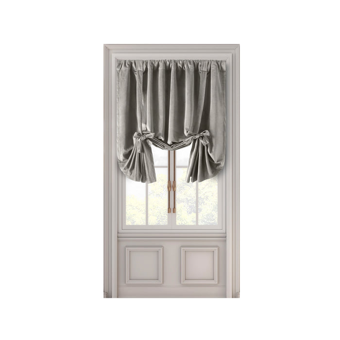 Velvet Rod Pocket w/Back Tabs Tie-Up Panel w/Backout Lining