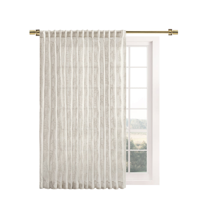 Sheer Leaf Rod Pocket w/Back Tabs Patio Panel