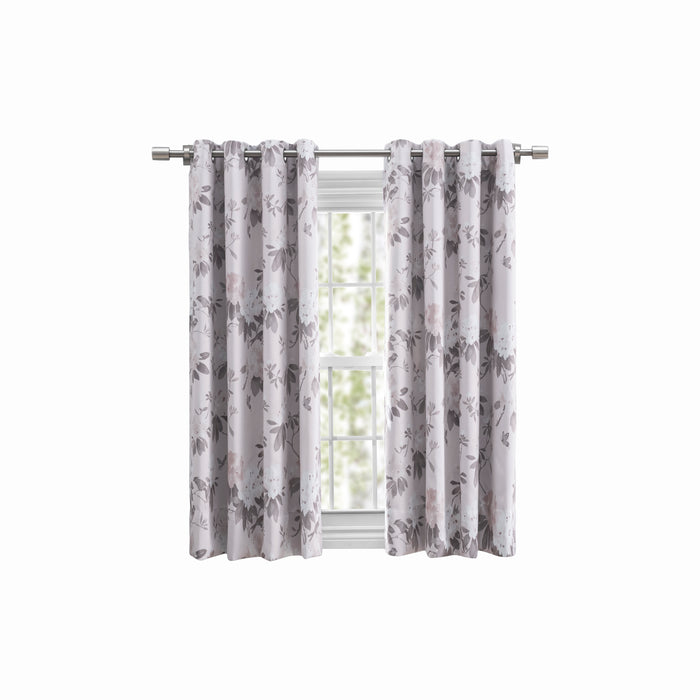 Mystic Garden Floral Blackout Grommet Panel w/Wand