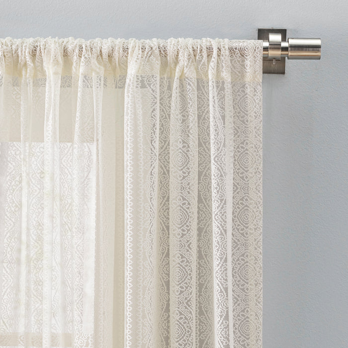 Striped Lace 3" Rod Pocket (No Header) Panel