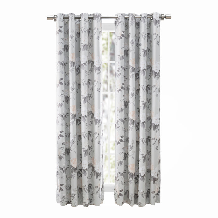 Mystic Garden Floral Blackout Grommet Panel w/Wand
