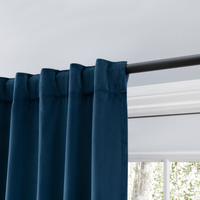 Velvet Rod Pocket w/Back Tabs Patio Panel w/Blackout Lining