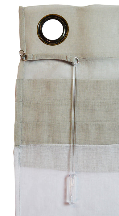 Geneva Pleated Grommet Patio Panel w/Wand