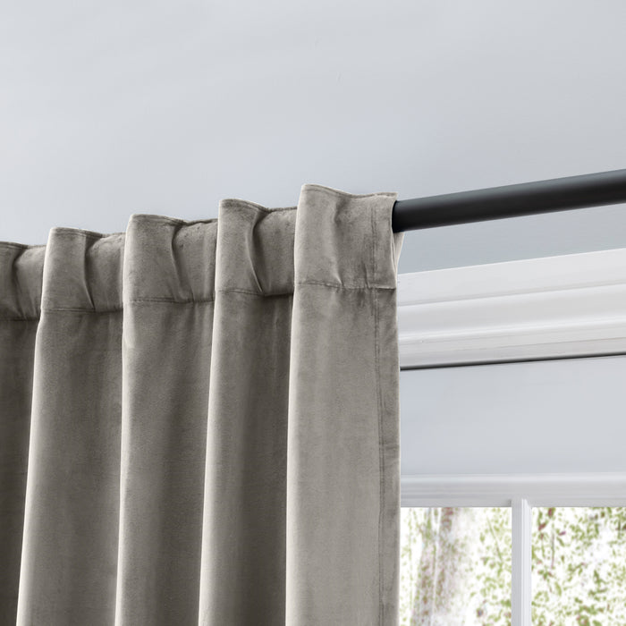 Velvet Rod Pocket w/Back Tabs Patio Panel w/Blackout Lining