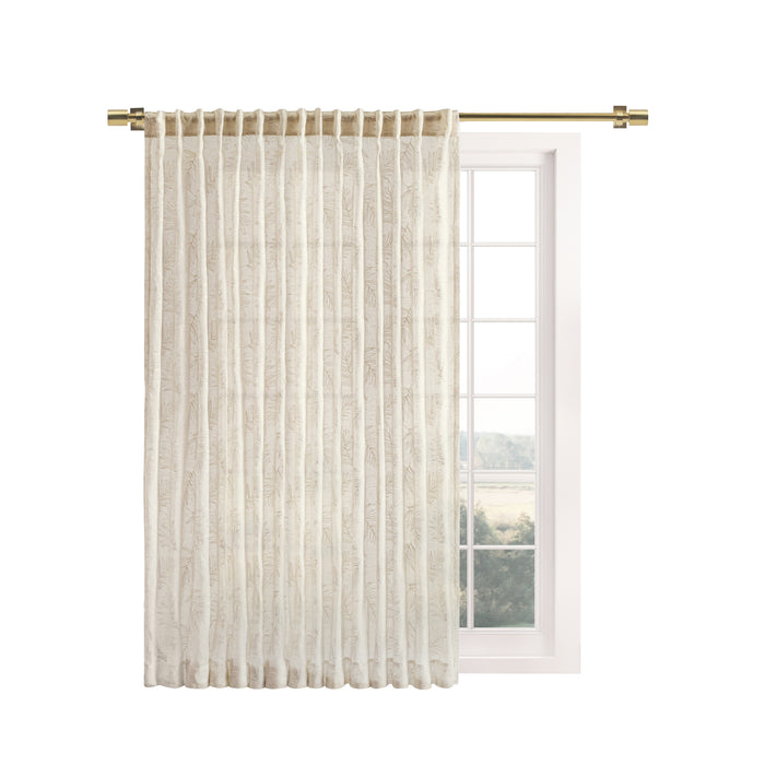 Sheer Leaf Rod Pocket w/Back Tabs Patio Panel