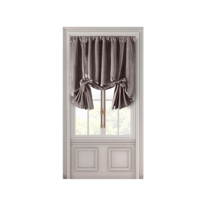 Velvet Rod Pocket w/Back Tabs Tie-Up Panel w/Backout Lining