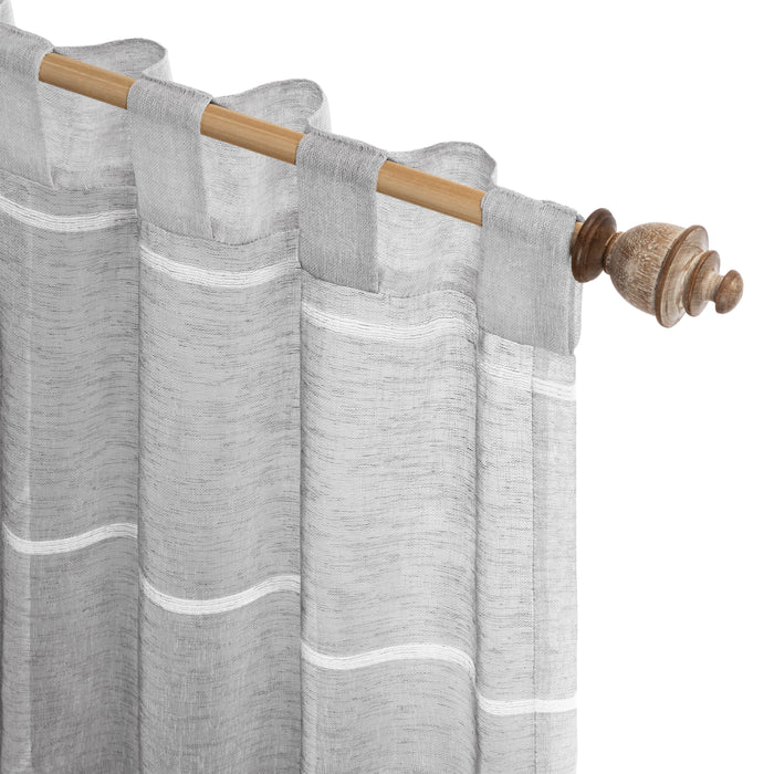 Horizon Stripe Rod Pocket w/Back Tabs Panel