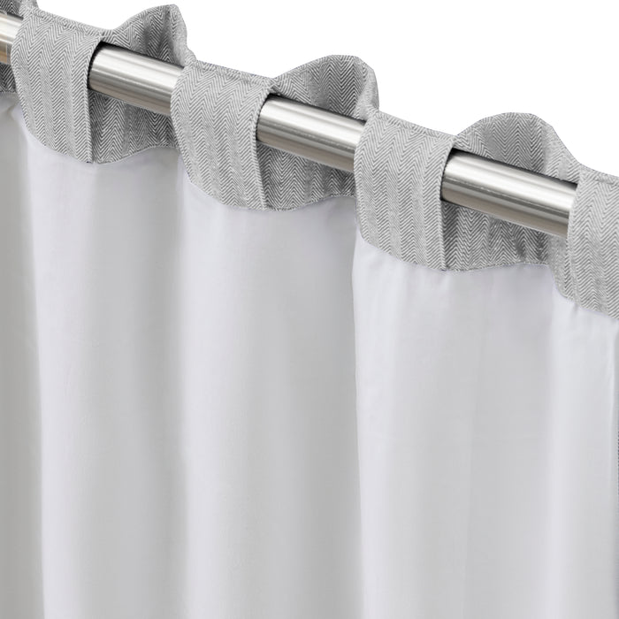 Chevron 80C/20P Sustainable Triple Lined Rod Pocket w/Back Tabs Panel