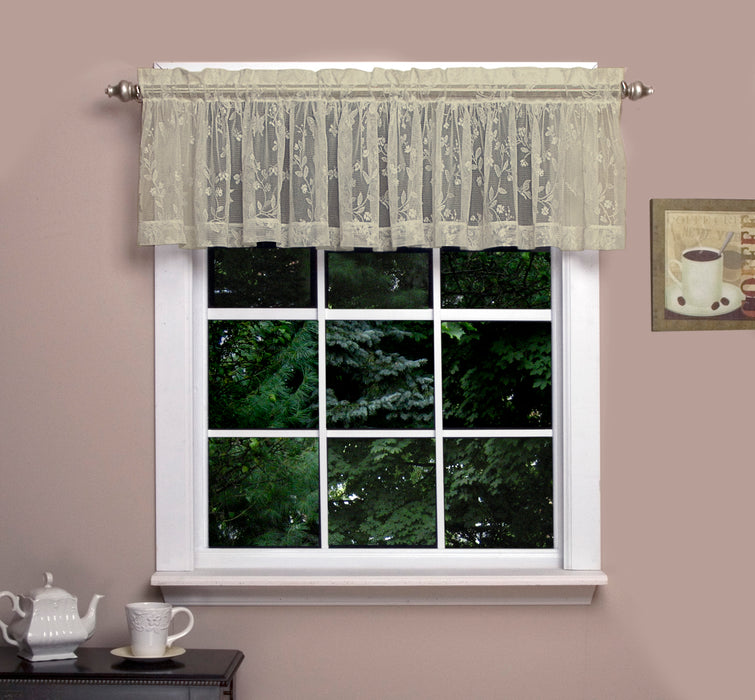 Isabella Lace Ruffled Valance