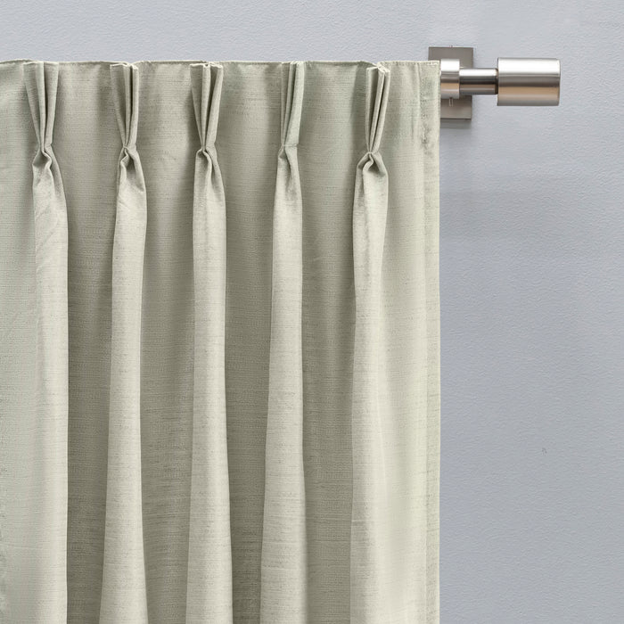 Grasscloth 2/Way Pinch Pleated w/Back Tabs Pair