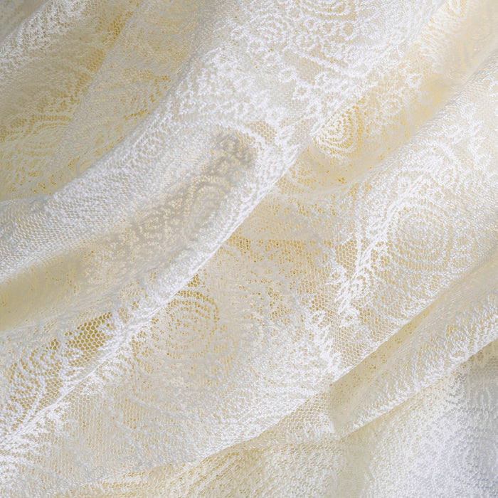 Striped Lace 3" Rod Pocket (No Header) Valance