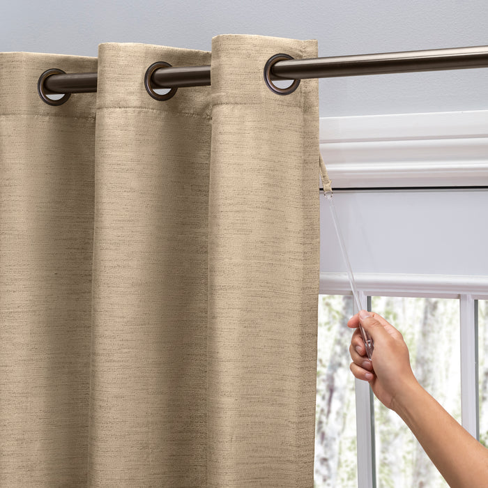 Grasscloth Lined Grommet Panel w/Wand