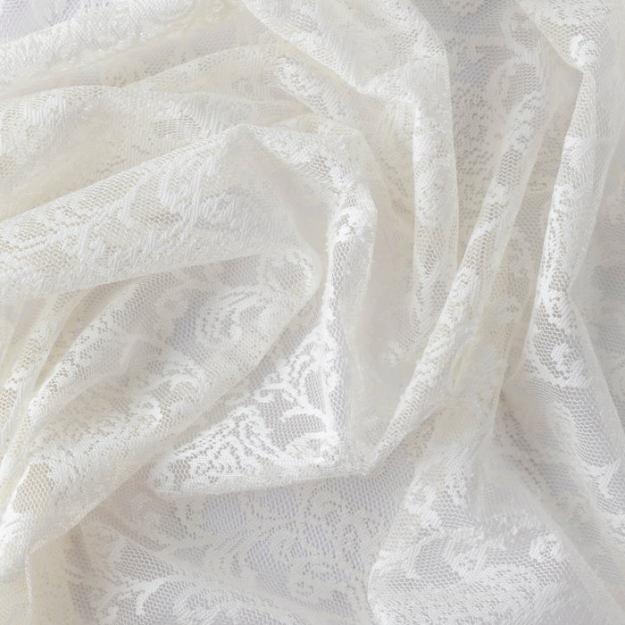 Woven Lace Rod Pocket w/Header Valance
